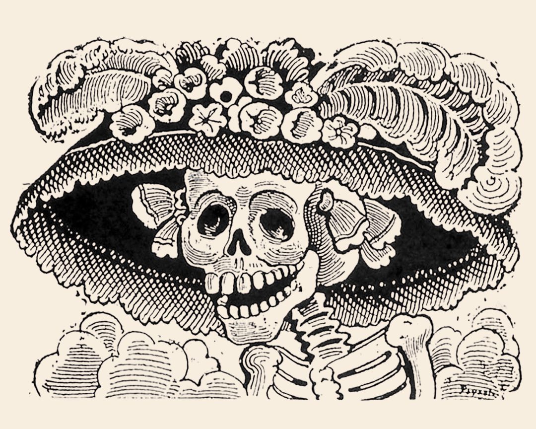 Engraving of La Catrina by José Guadalupe Posada